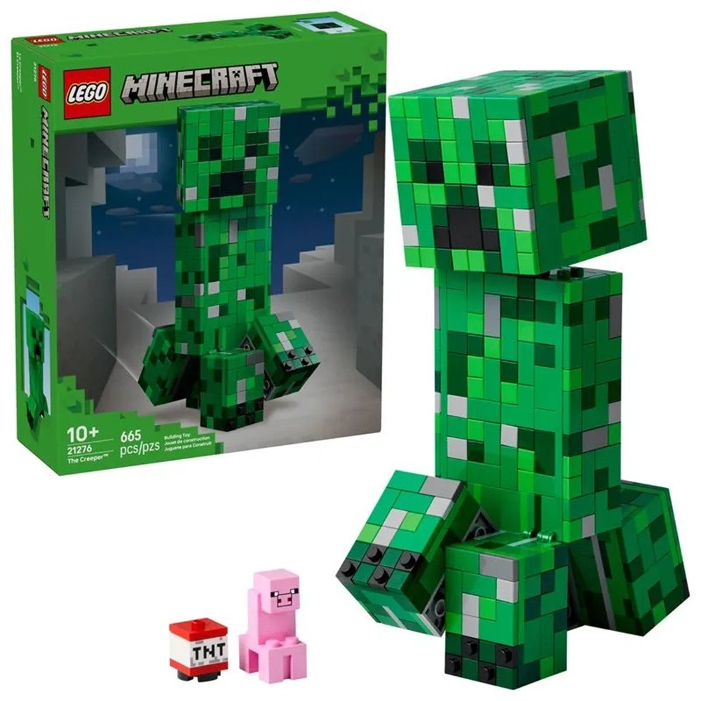 O CREEPER LEGO MINECRAFT ARTICULADO 665 PEÇAS 21276