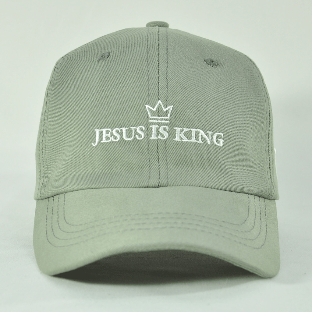 Boné Jesus Is King Bordado Unissex Aba Curva Ajustável Religioso Premium Casual Urbano Mants