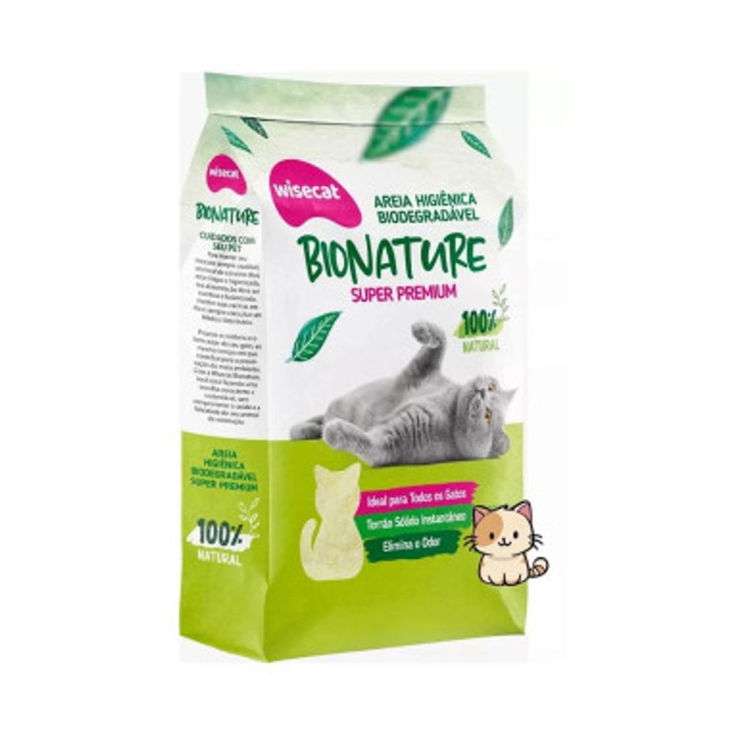 Granulado Higiênico para Gatos Bionature Tradicional 10KG