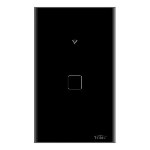 Interruptor 1 Tecla Touch Inteligente Wi-fi Preto 4x2 Fame Preto