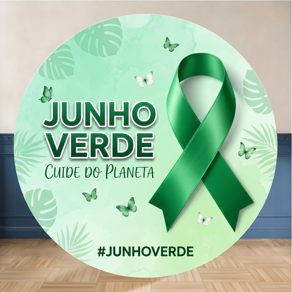 Painel Redondo Meio Ambiente Junho Verde | Decoracao Eventos | tecido premium | frete gratis | varios modelos
