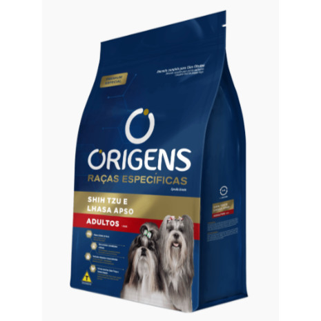 Ração Origens Cães Adultos Shitsu e Lhasa Apso 3kg Adimax