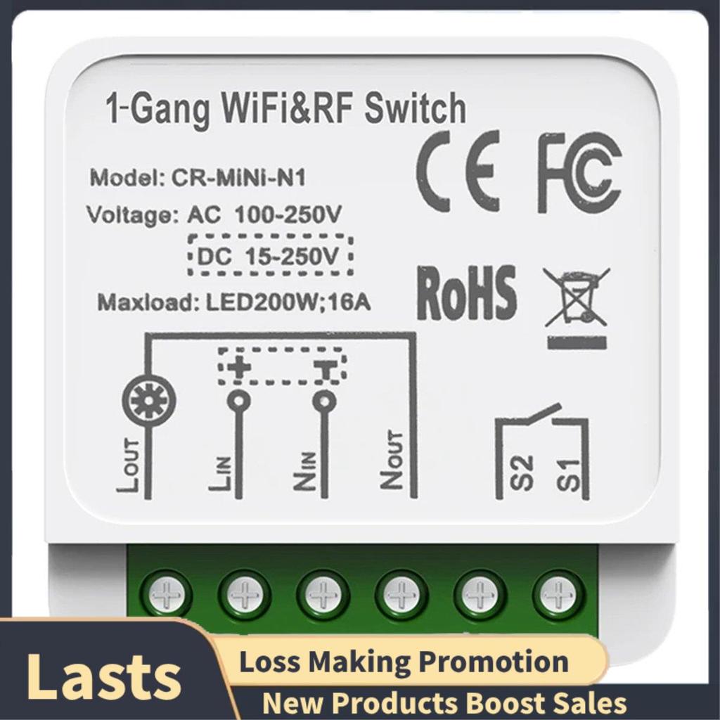 Tuya WiFi RF433 Módulo De Interruptor Inteligente Com Controle Remoto Automação Residencial DIY MINI Relé Disjuntor Para