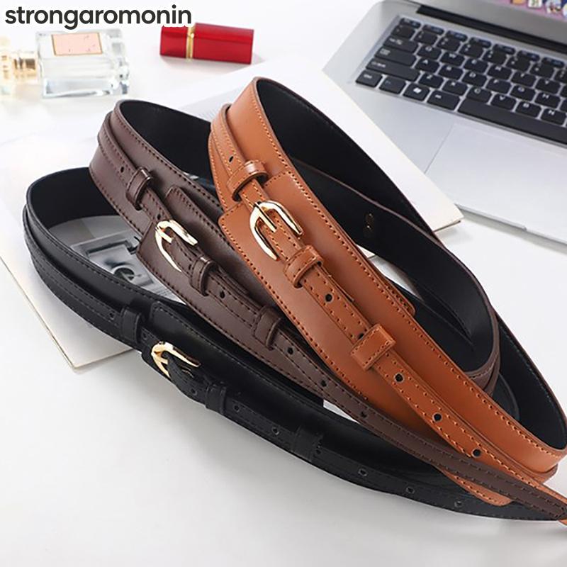 STRON Simples Couro Do Plutônio Destacável Cinto Moda Pino Bule Cintura Larga Vintage Casaco Vestido Para Roupas Feminin