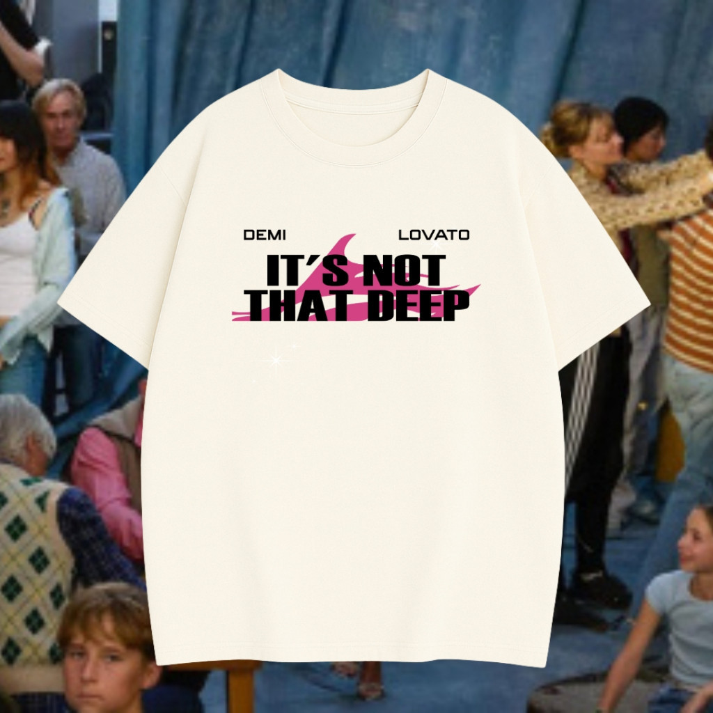 Camiseta Unissex It's Not That Deep Demi Lovato Cantora Pop Internacional Álbum Camisa 100% Algodão
