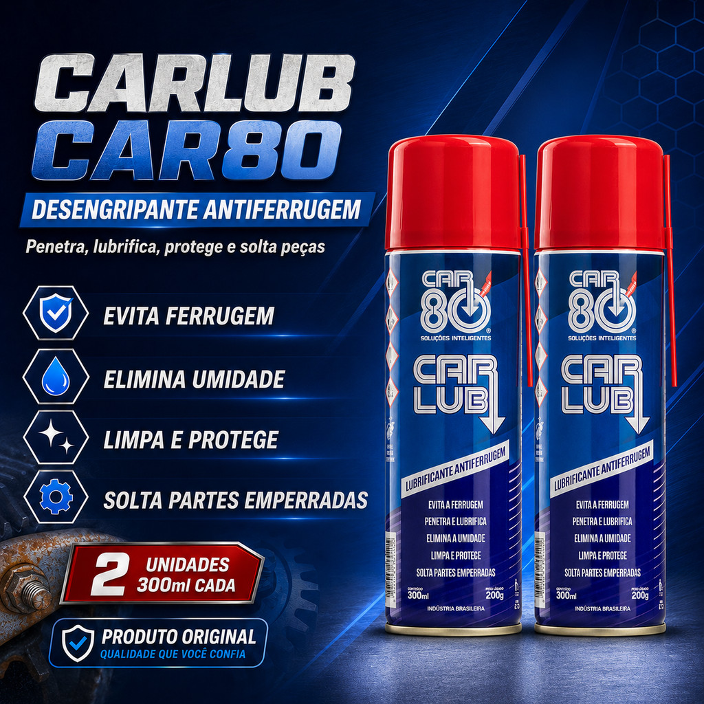 KIT 2 Desengripantes ORIGINAL Carlub CAR80 Similar WD40
