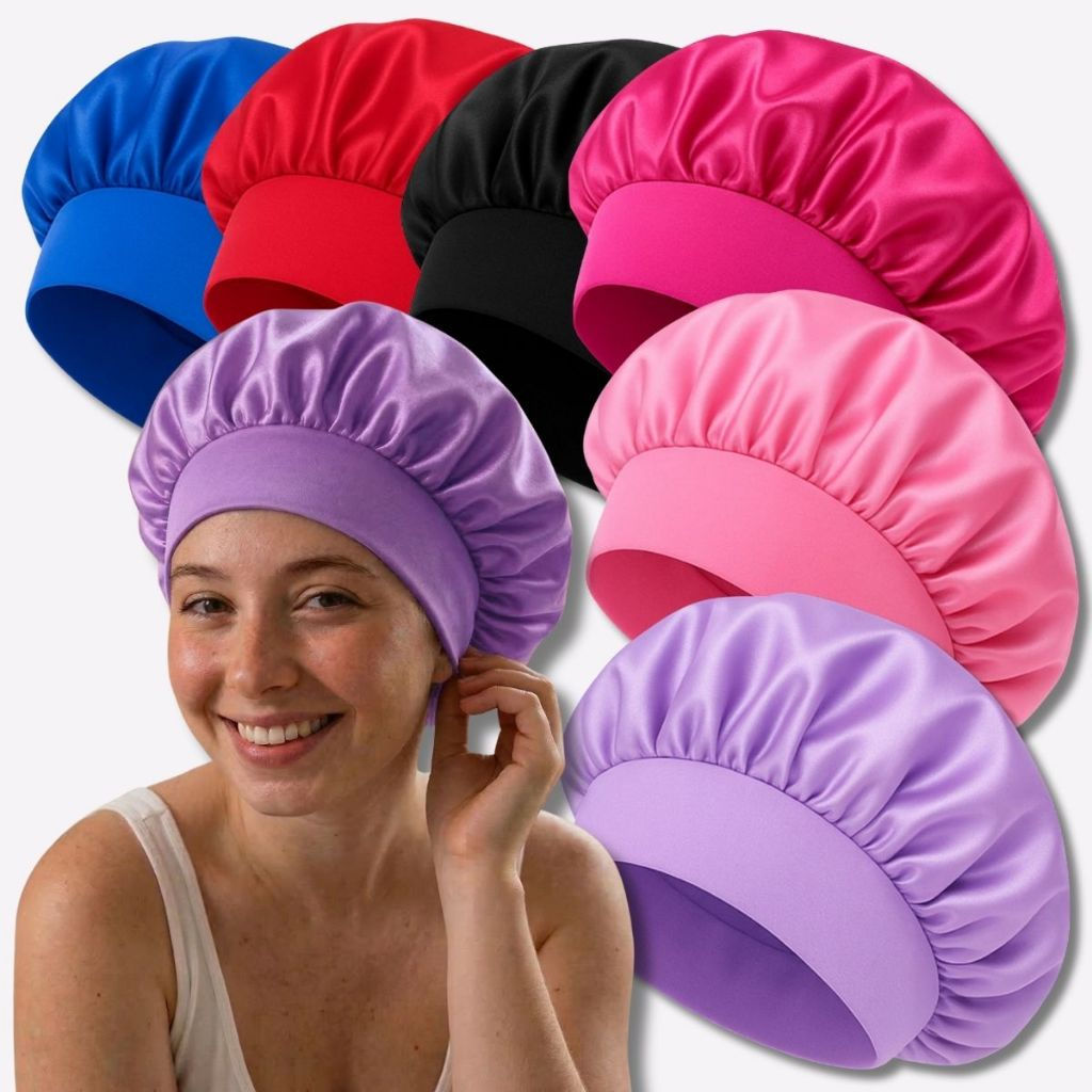 Gorro De Cetim Dupla Face Anti-Frizz Hidratante Para Dormir Confortável Faixa Grossa Várias Cores Envio Imediato