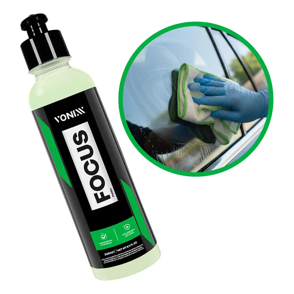 Focus Removedor Marcas Dágua Vidros Automotivos 240ml Vonixx