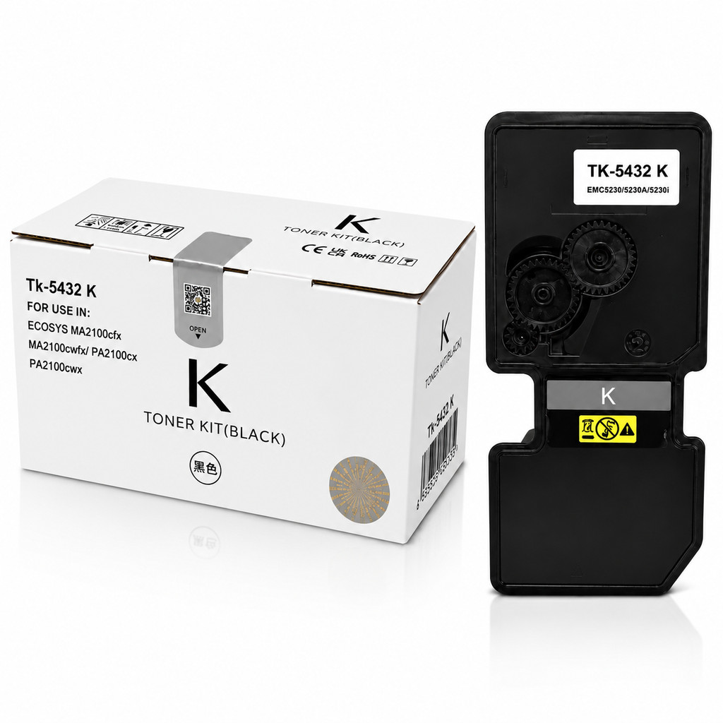 Toner Compatível com Kyocera TK5432K Com Chip PA2100cx MA2100 Preto