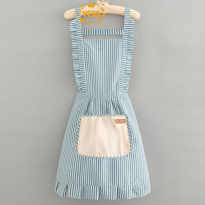 YESS 1Pc Simples Sem Mangas Avental Cozinha Doméstico Poliéster Cozinhar Com Poeta Roupas Proteção Para Barbeiro Pintor
