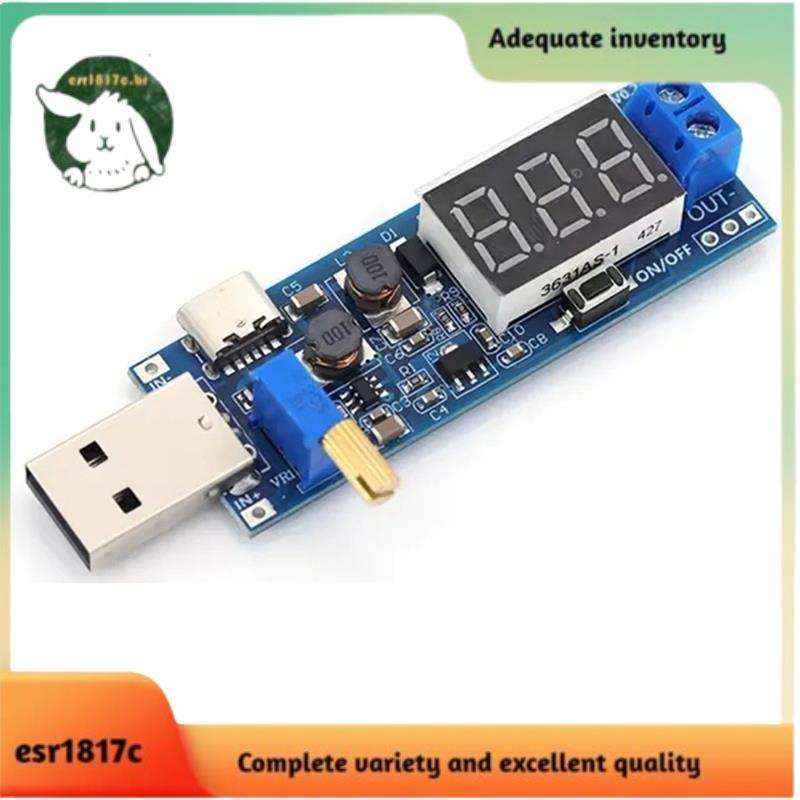 Conversor De Impulso USB Boost/Módulo De Fonte De Alimentação DC-5V A 3.3V/12V Saída Ajustável DC1.2V-24V