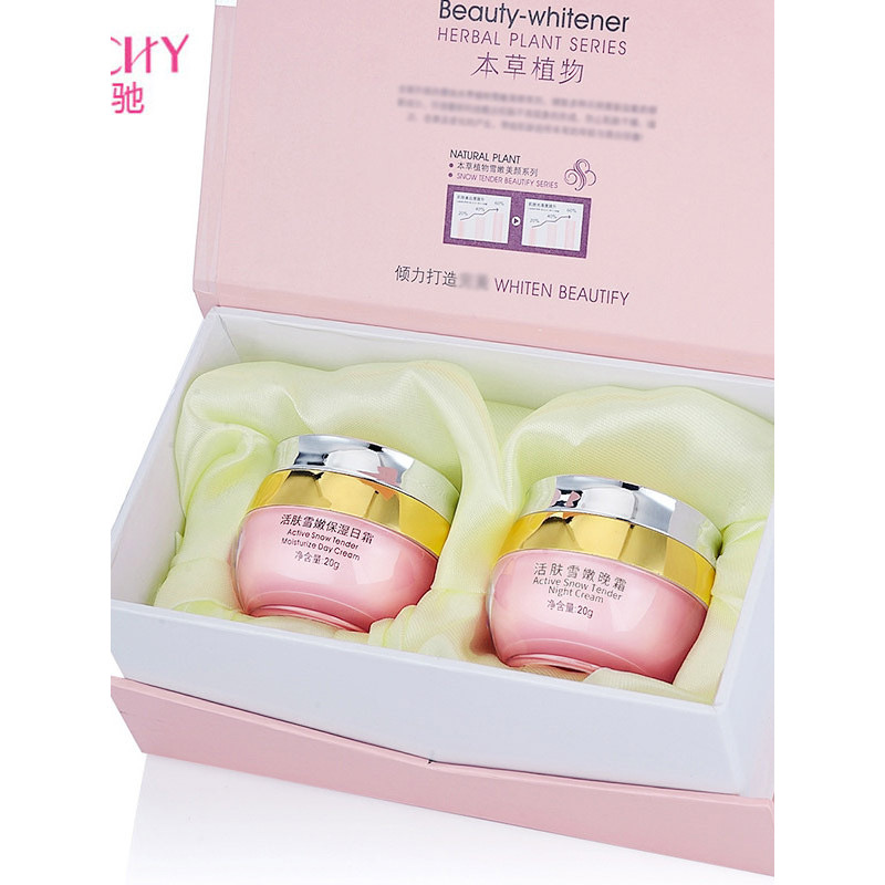 Le chi botânico beleza revitalizante neve concurso beleza dois-em-um conjunto cosméticos Lei chi conjunto de produtos de