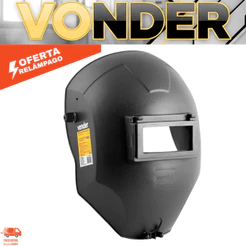 Máscara Para Solda Com Visor Fixo Ajuste Simples VD 722 VONDER Solda Resistente Oferta
