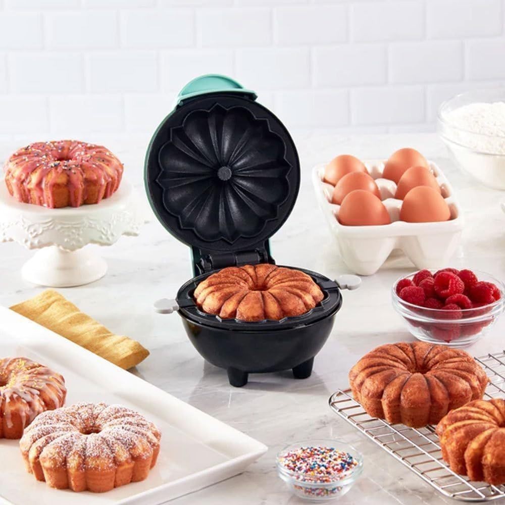 Imagem Mini elétrica antiaderente máquina de cozimento de bolo quiche/forno/máquina de ovo mini ferro 110V