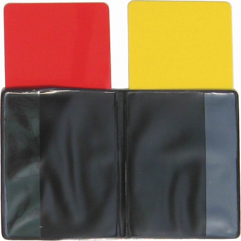 Árbitro de futebol vermelho amarelo cartão competição dedicado vermelho amarelo cartão árbitro de futebol dedicado verme