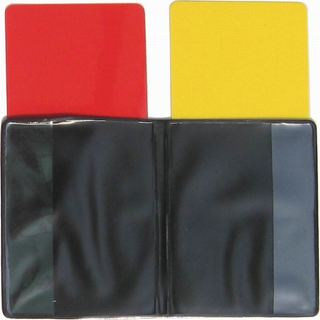 Árbitro de futebol vermelho amarelo cartão competição dedicado vermelho amarelo cartão árbitro de futebol dedicado verme
