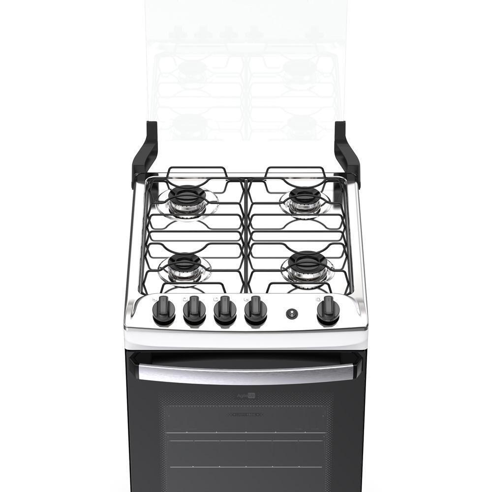 Fogão 4 Bocas Atlas Agile Up Com Mesa De Inox A Gás Bivolt Branco · foto 2