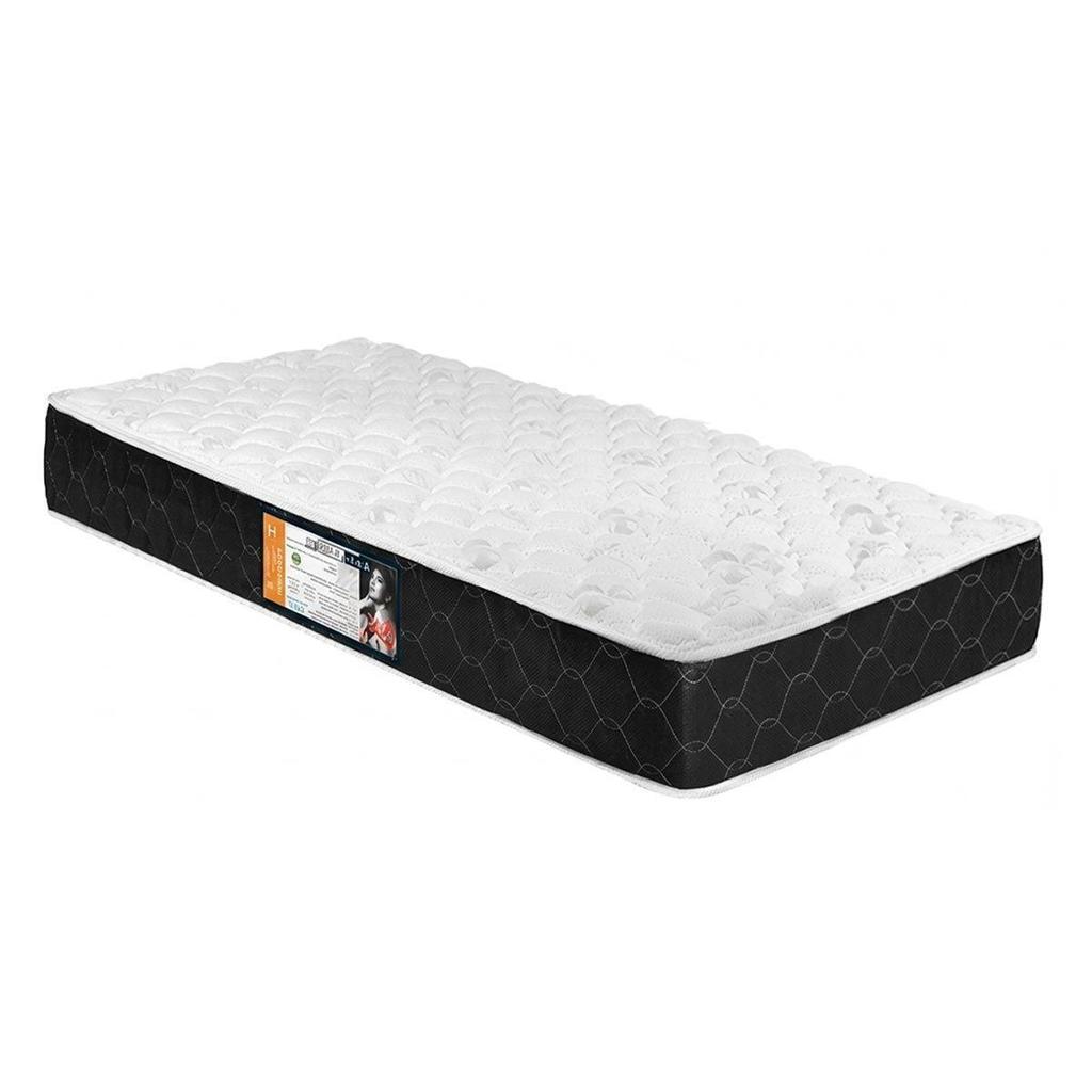 Colchão Solteiro Espuma D33 Black White Euro Pillow Double Face (88x188x25) - Castor