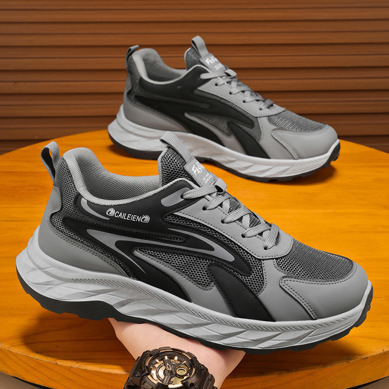 Antiderrapante resistente ao desgaste respirável confortável esportes sapatos casuais masculinos