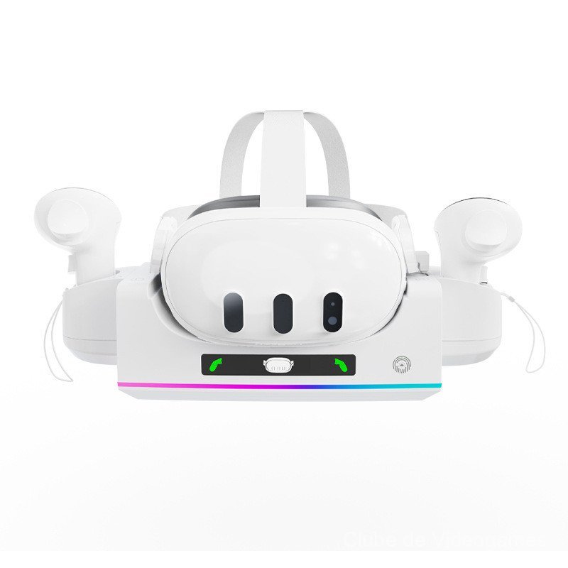 Compatível com a base de carregamento para controladores de óculos VR Meta Quest 3S, suporte de carregamento universal p