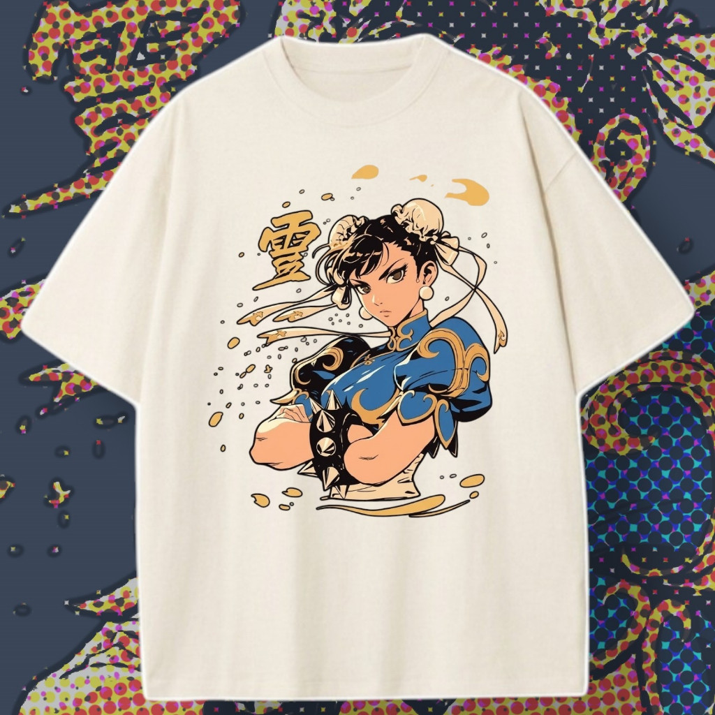 Camiseta Unissex Chun Li Street Fighters Fa Filme Jogo Antigo Vintage Personagem Anime