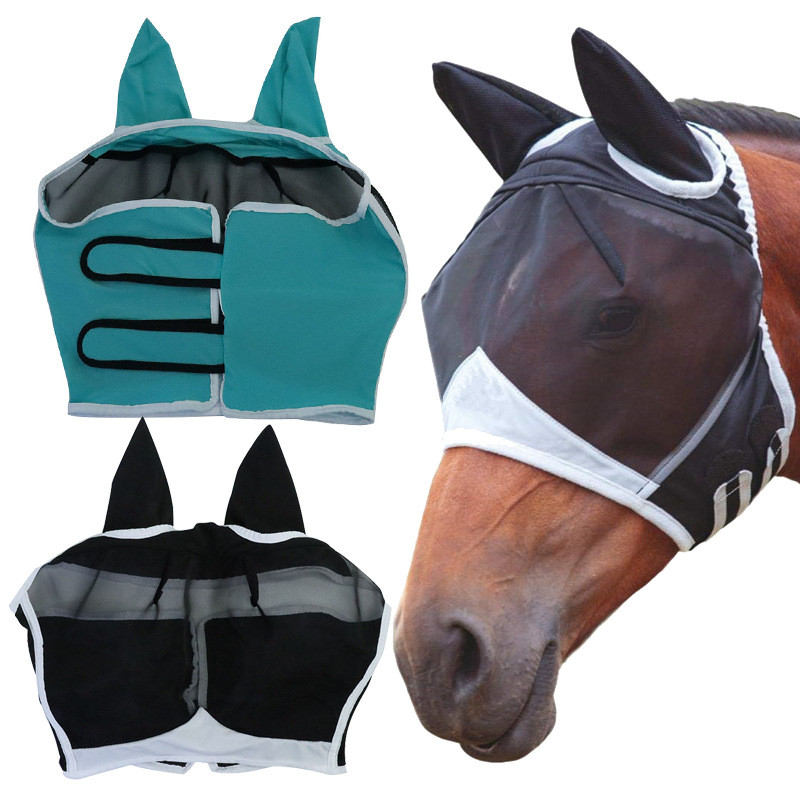 Novo estilo Amazon cavalo máscara cavalo cavalo voando máscara Anti-Mosquito mordidas voar cavalo máscara ferramentas de