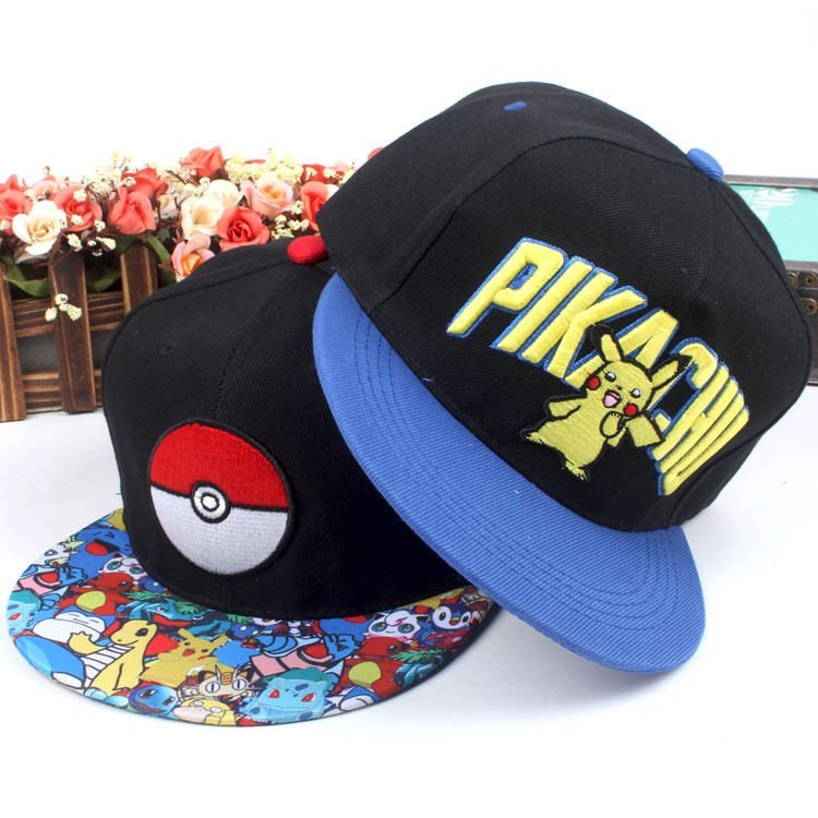 Novo Boné de Beisebol Infantil Estilo Hip-Hop Pikachu Pokémon Go Pocket Monster Pet Elf Ash Ketchum FEHM