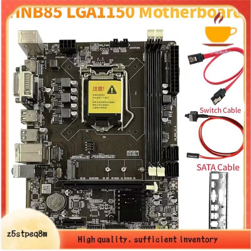 Placa-Mãe HNB85 LGA1150 DDR3 HD + VGA + DVI M . 2 NVME PCI Express 16X Gigabit Ethernet HNB85 Kit De Desktop