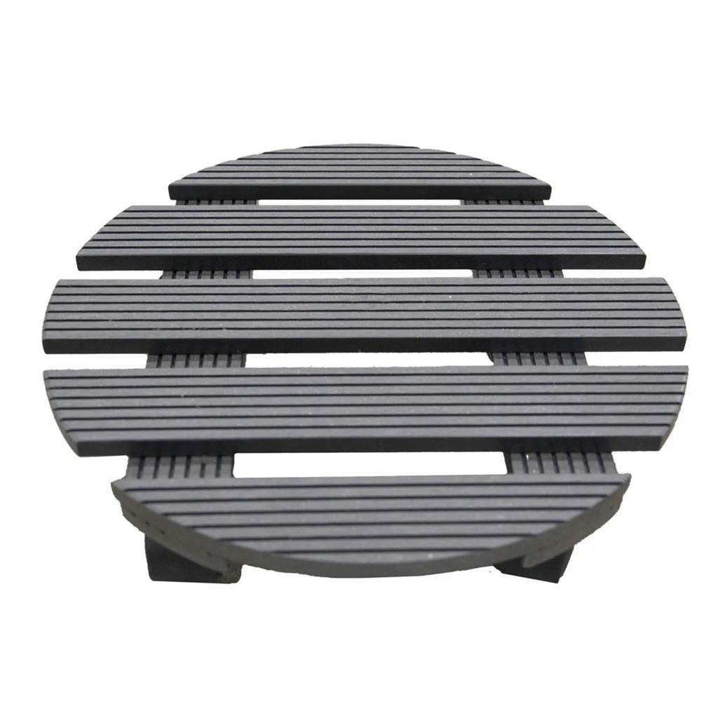 Suporte Vaso Planta Redondo Rodinhas Pallet Movel Decoracao Deck Jardim Varandas Sacadas Resistente Versatil