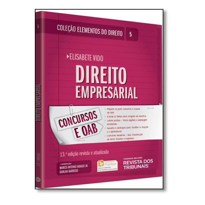 Direito Empresarial Concursos e Oab - Col. Elementos do Direito - Vol 5 autor Elisabete Vido