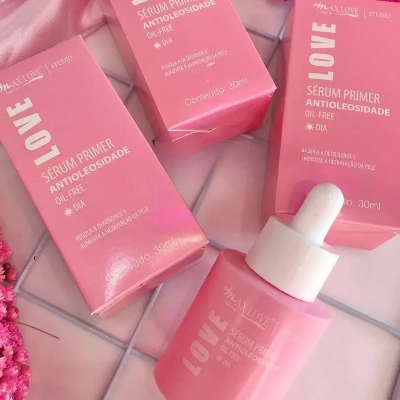 Sérum Primer Antioleosidade Oil Free - Dia Aumenta a Hidratação Da Pele 30ml Max Love
