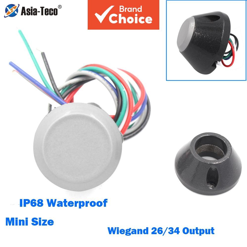 Leitor de Cartões RFID Wiegand Pequeno Mini Controle de Acesso Metálico IP68 à Prova d'Água 125Khz/13.56MHZ Micro Leitor