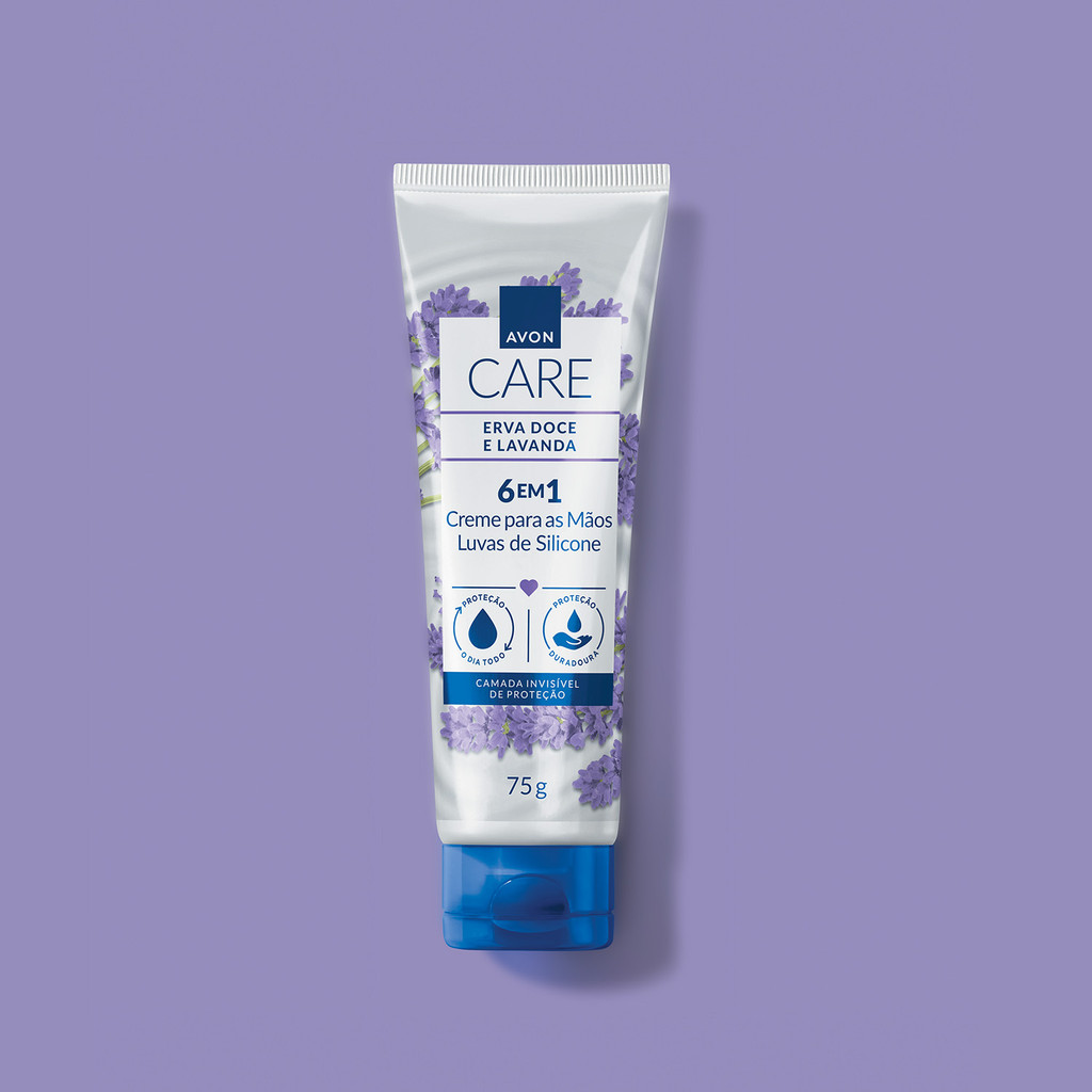 Creme Protetor Para Mãos Luvas De Silicone Lavanda 75G