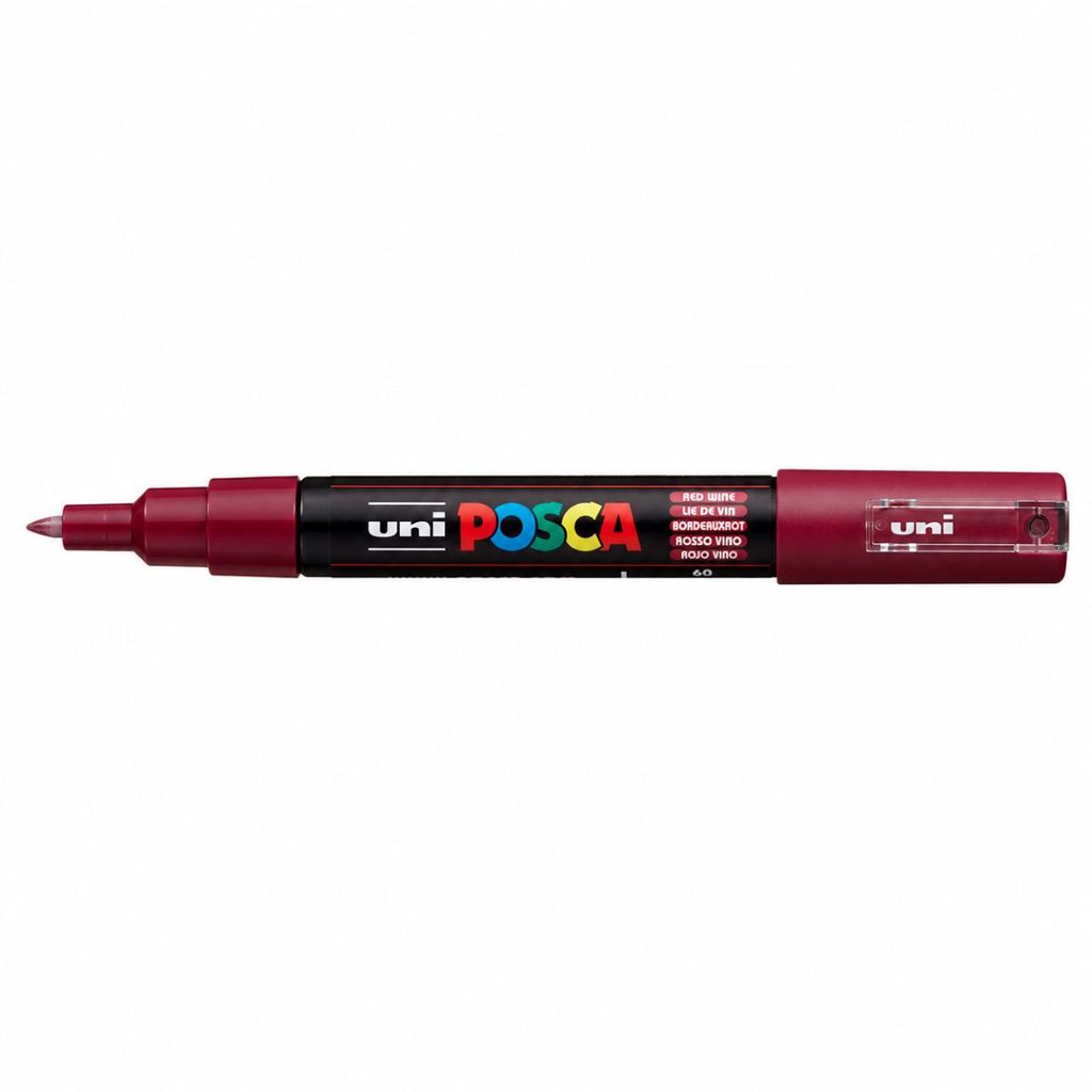 Caneta Posca PC-1M Vermelho Vinho Uni-Ball · foto 2