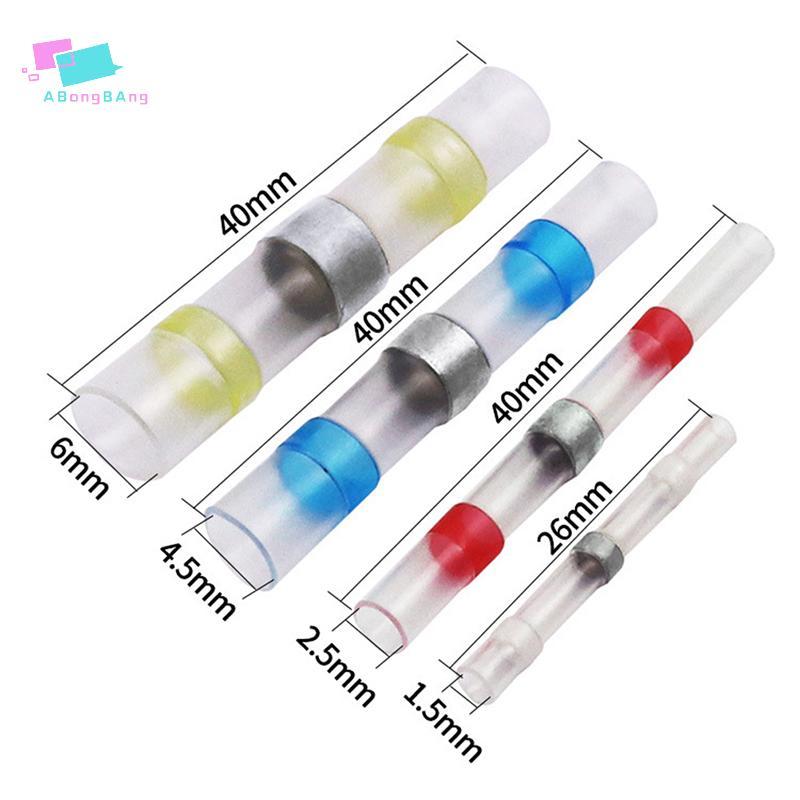 Abongbanghn 50 Peças Manga De Solda Termo Retrátil À Prova D'água Vedação Fio Emenda Conector Kit De Tubo Agradável