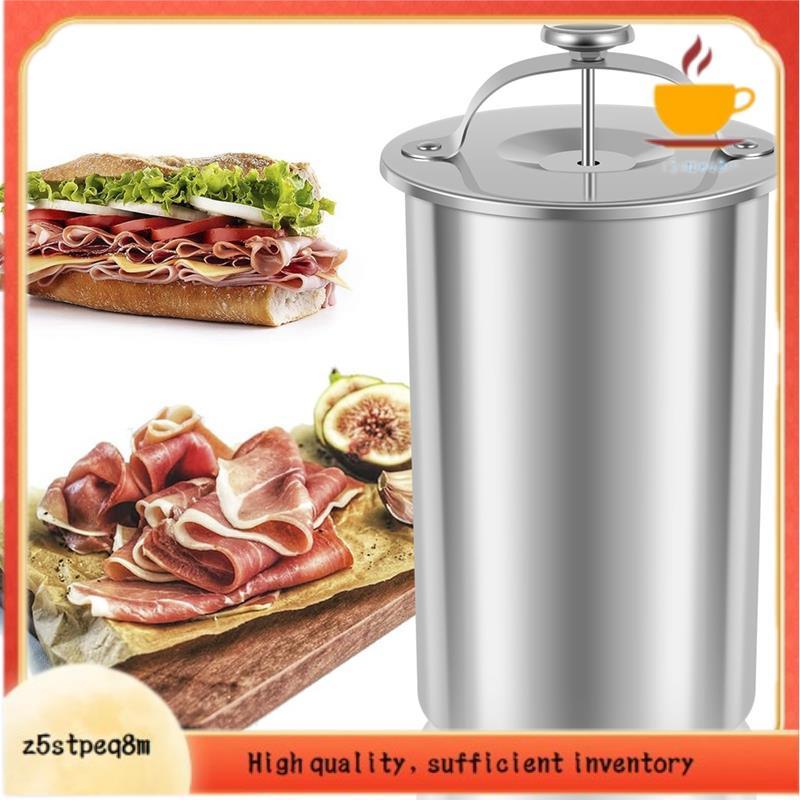 1 Peça Fogão De Imprensa De Carne Multifuncional Forma Redonda Caseira Máquina Marcador Prata Presunto Fabricante