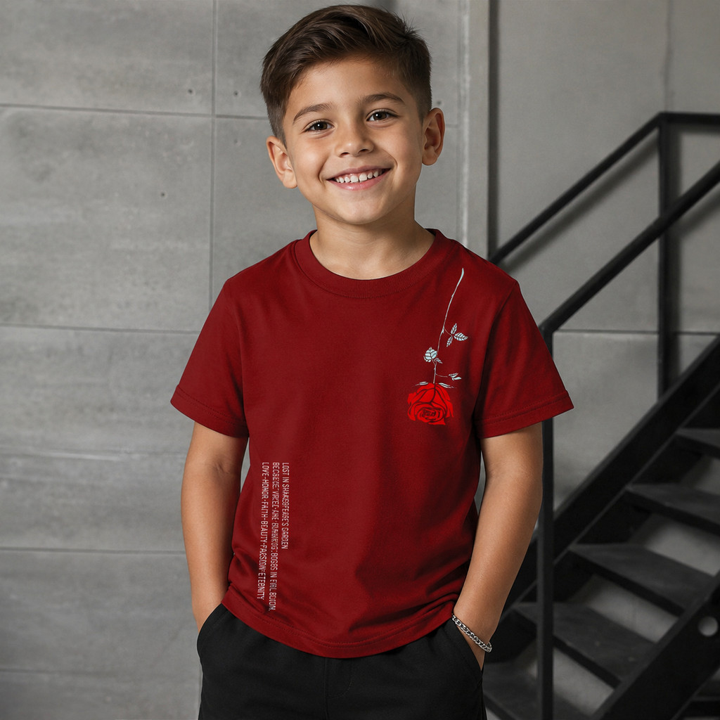 Camiseta Masculina MODERNA,casual, basica de flor unisex ,Camisa Algodão, Camiseta infantil