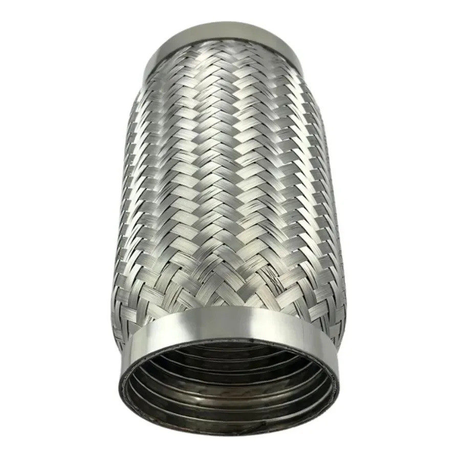 Tubo Flexível Escapamento 3,5 Polegadas 89mm Malha Inox 20cm Universal
