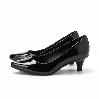 Scarpin Sapato Social Feminino Salto Médio 5cm Bico Fino Elegante Preto Confortável Clássico