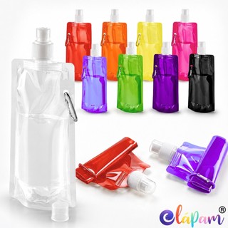 Garrafa Dobrável Portátil Silicone Squeeze Flexível para Água Camping Academia Corrida Trilha Viagem Reutilizável