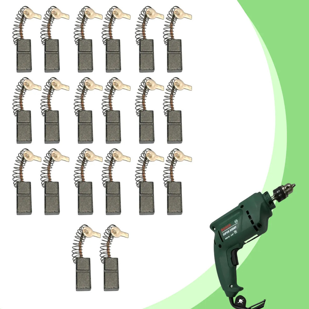 Escova De Carvao Furadeira Bosch Super Hobby Verde - 10pares