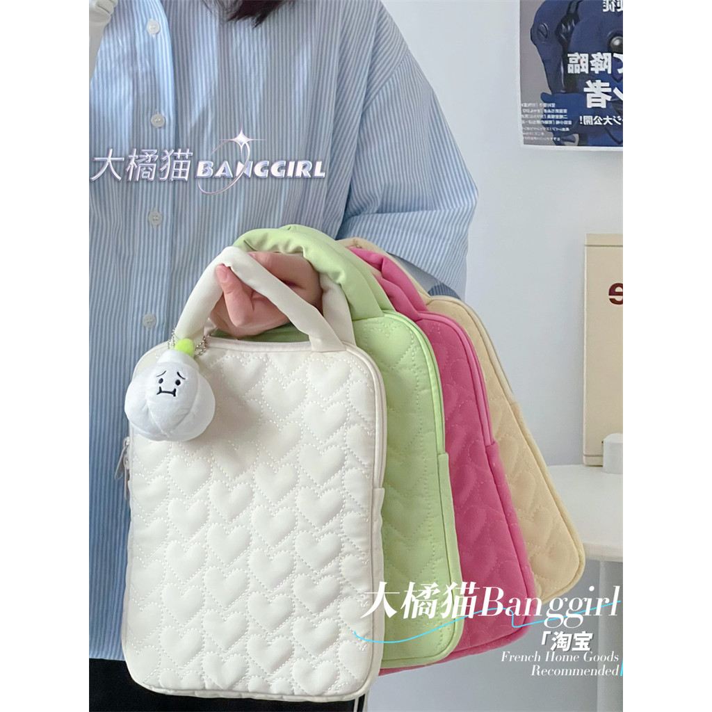 Girl Love 37cm iPadpro Tablet Capa protetora macbook Liner Bolsa 47cm Bolsa para Laptop feminina