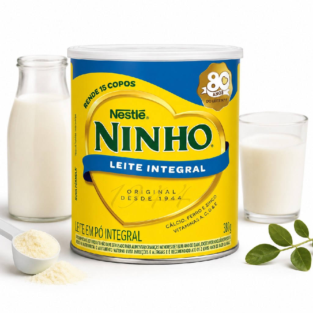 Leite em Pó Ninho Integral Lata 380g Nestlé