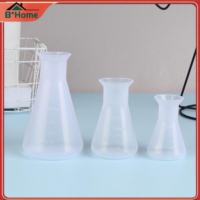 BHTH 1Pc 50/100/250ml Frasco Erlenmeyer De Plástico N Ne Triângulo Cônico Instrumento De Análise De Laboratório De Quími