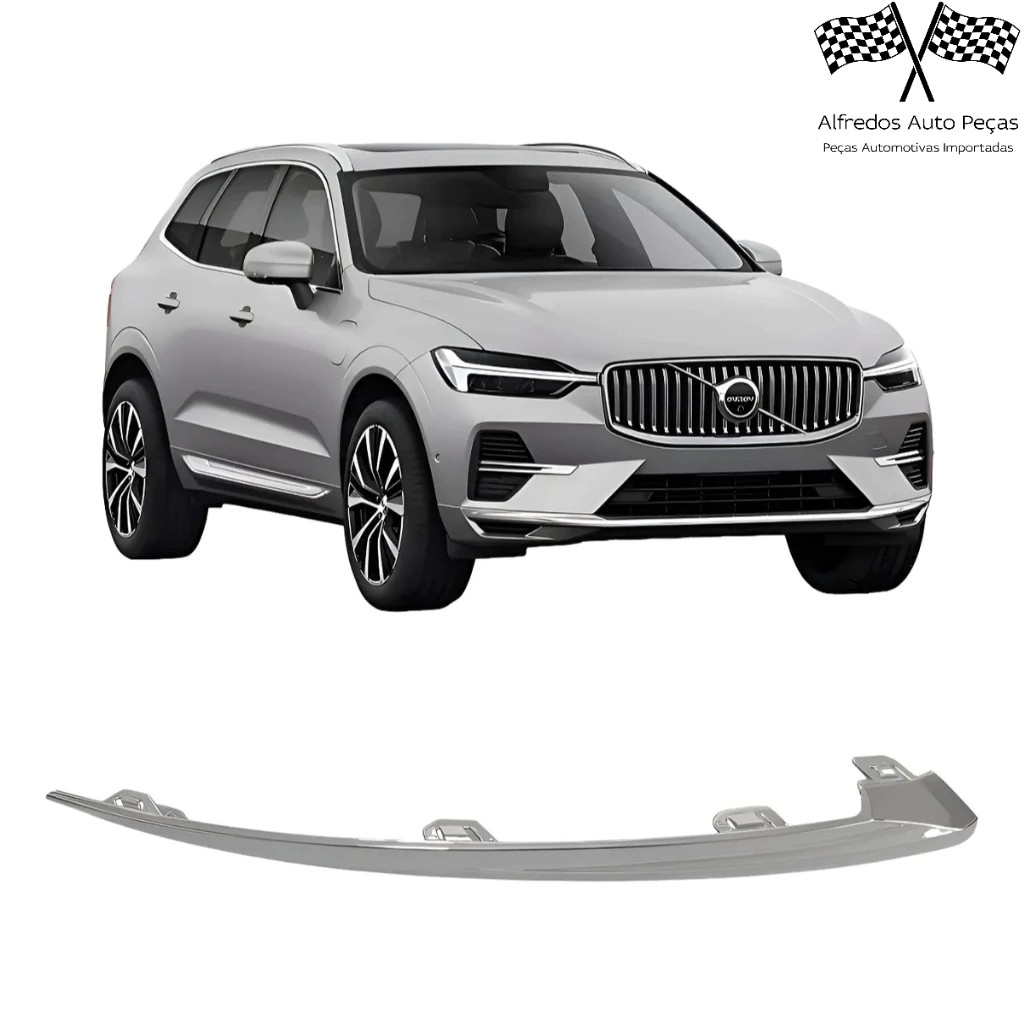 Friso Cromado do Parachoque Dianteiro Volvo XC60 2022 2023 2024 Direito Passageiro 32227906