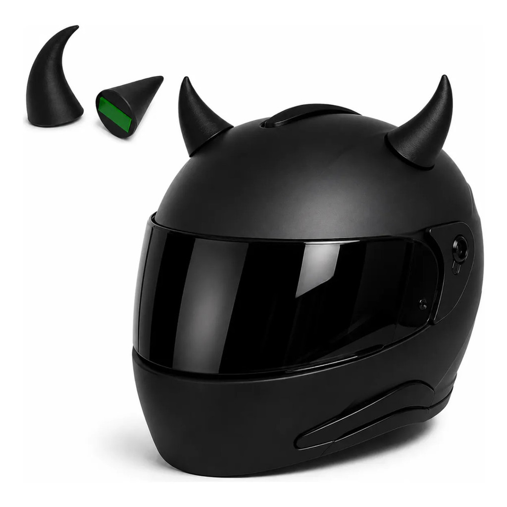 Chifre Chifrinho Diabo Diabinho Moicano Fixar Capacete Moto Bike Fone Headphone Headset Dupla Face