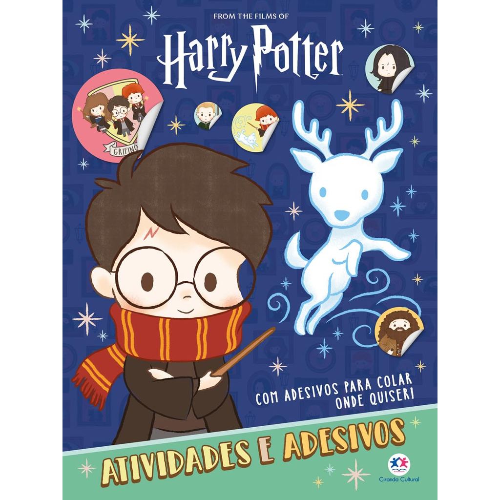 Livro de atividades e adesivos do Harry Potter