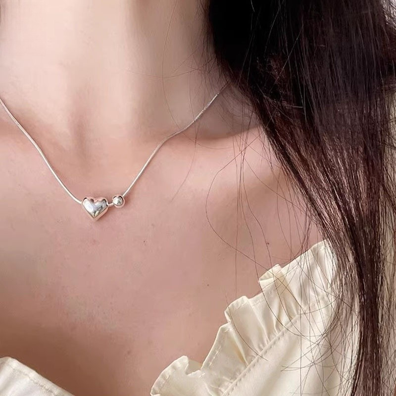 BELLA-Bee Colar e Pulseira Coração Simples Acessórios de Moda Presente de Feriado Acessório Diário HNJU