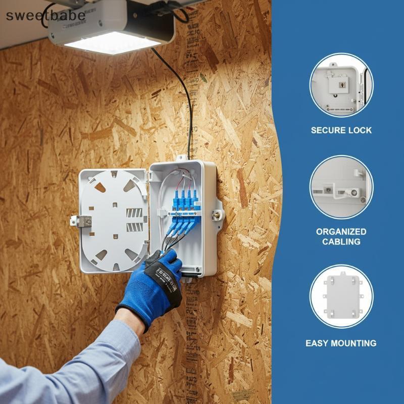 Caixa Terminal De Fibra Óptica De 4 Núcleos , À Prova D'água , FTTH , De Distribuição Para Soluções De Rede De Construçã