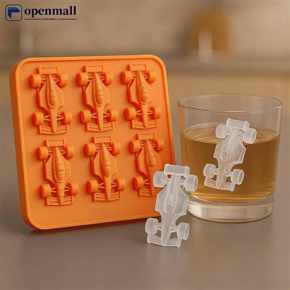 OMALL Fórmula 3D Carro De Corrida Molde De Gelo De Nylon Bandeja De Cubos 6 Cavidades Ferramenta De Cozimento Gelatina M